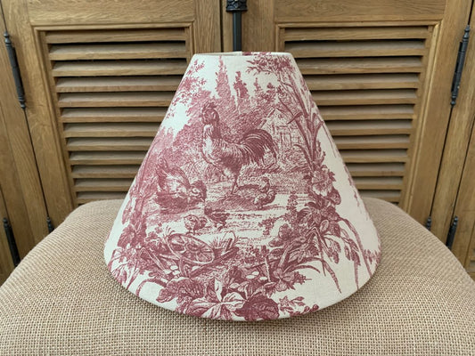 Vintage Lampshade with French Toile Pattern