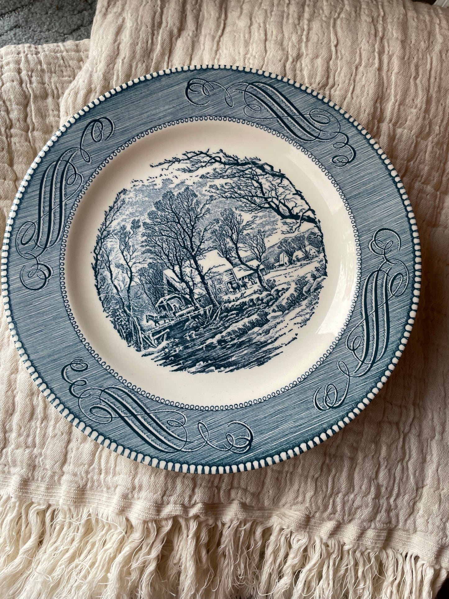 Beautiful in Blue - Farmhouse Plate