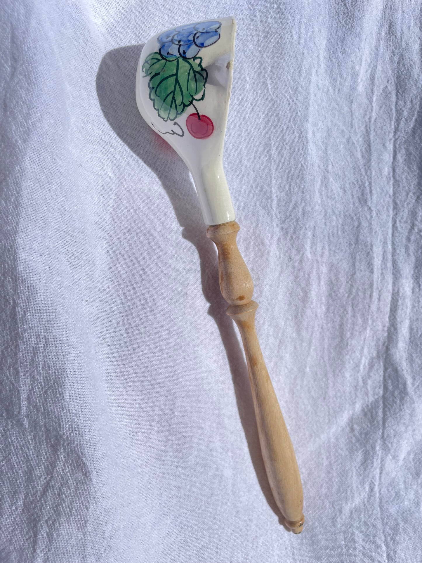 Hand Painted Ladle with Wood Handle