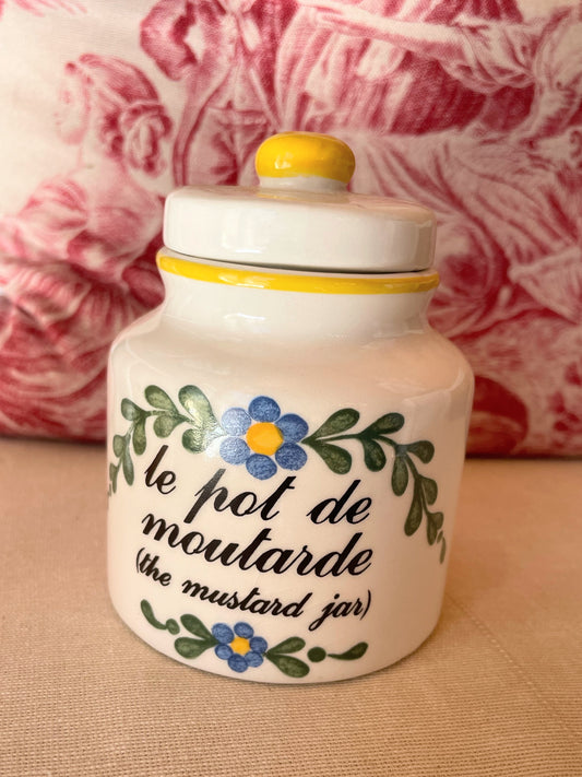 Mustard Jar with Lid from France
