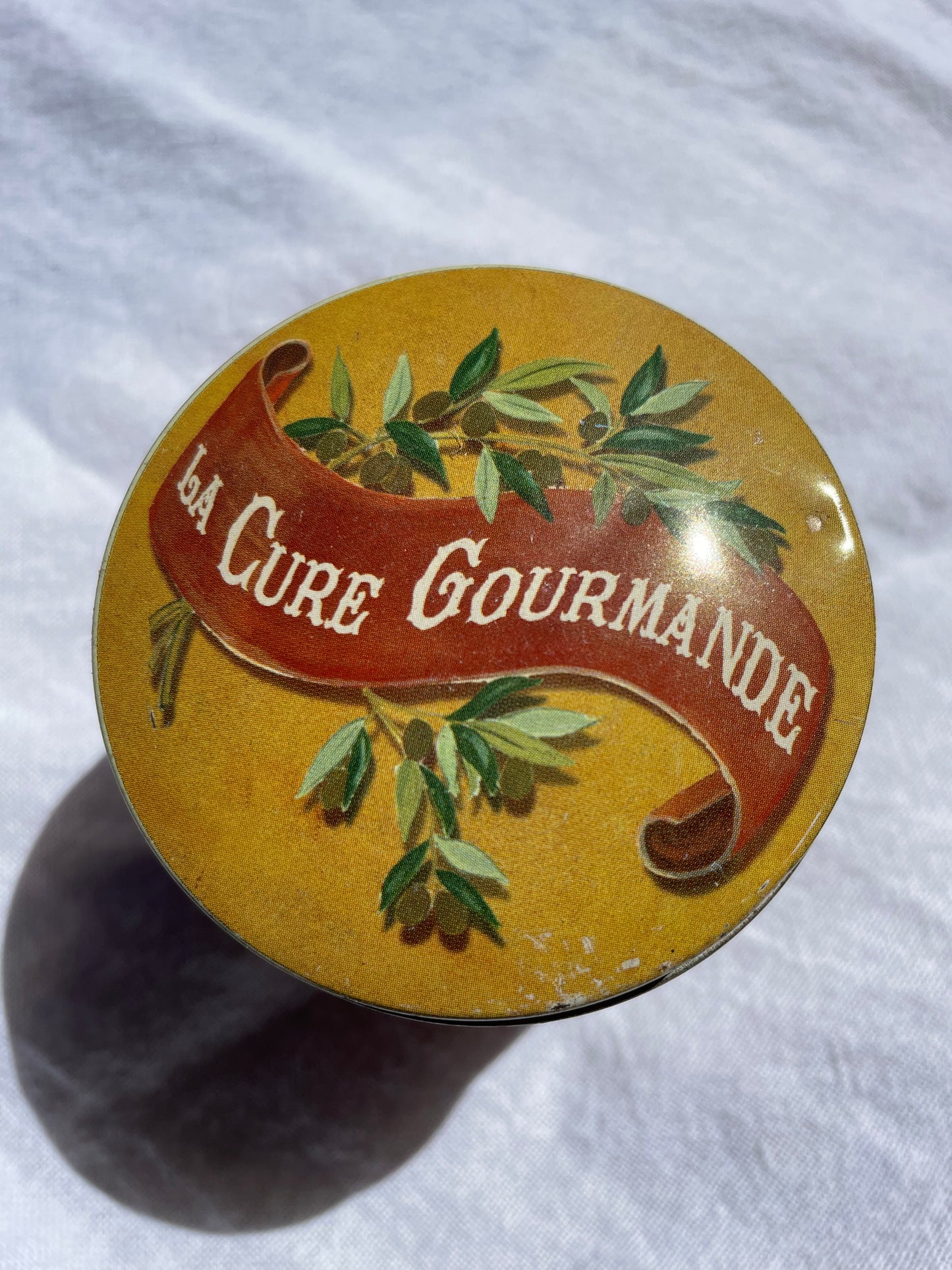 Petite French Olive Tin from France