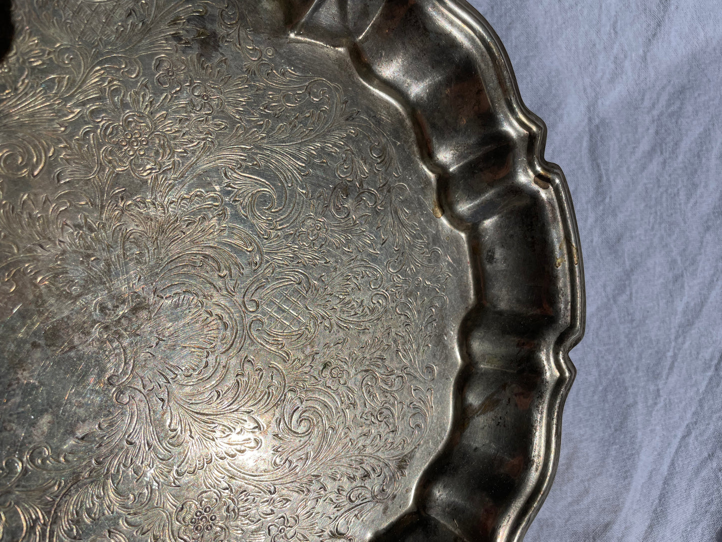 Vintage Silver Footed Tray