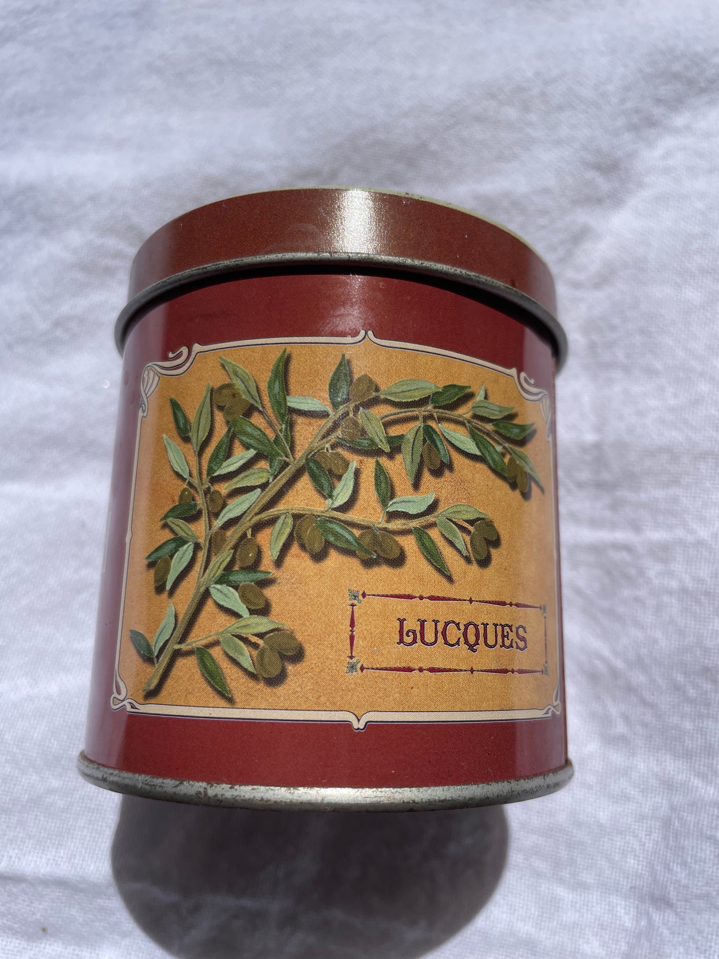Petite French Olive Tin from France