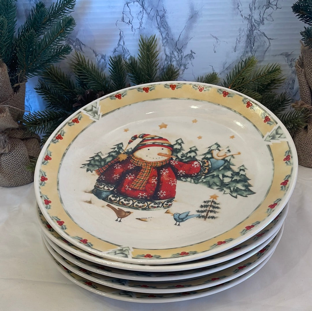 Snowmen in The Winter Forest - Mugs & Plates Set