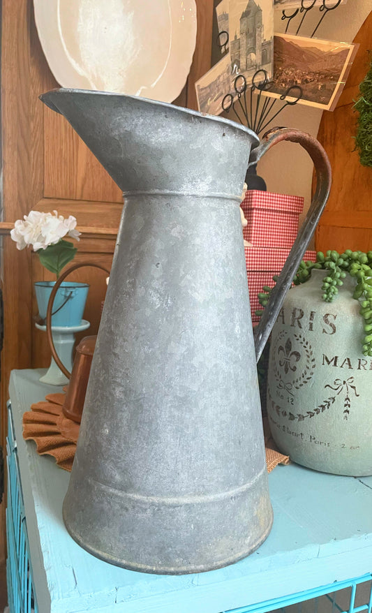 Galvanized French Country Pitcher from France 🇫🇷
