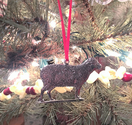 Pewter Sheep Ornament