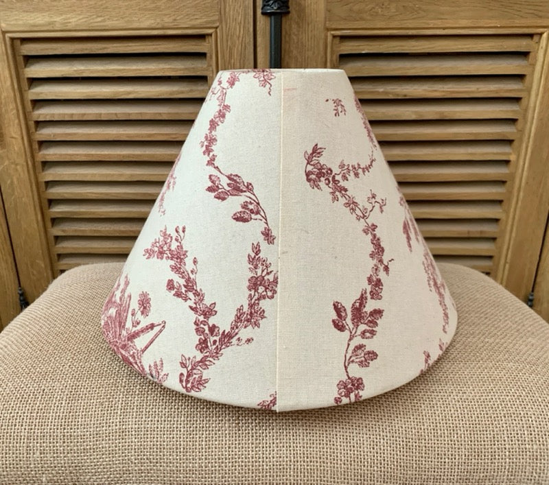 Vintage Lampshade with French Toile Pattern